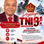 HUT ke-81 TNI, Dr. Bonar P. Krisnanto: TNI dan Rakyat Harus Terus Bersinergi
